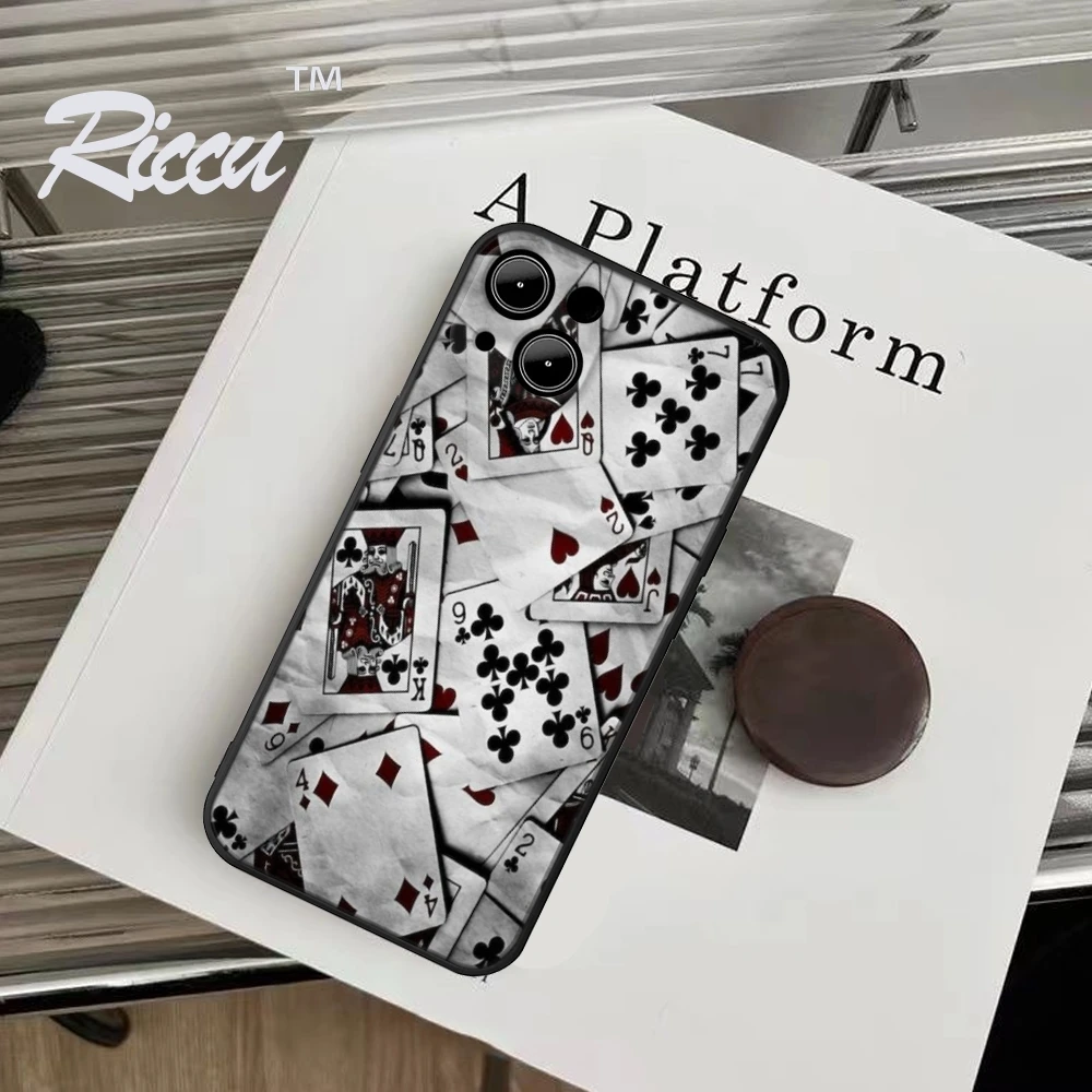 poker  Phone Case FOR IPhone16 15 14 11 12 Pro 15 Plus 13 12 11 Pro MAX 2024 Black Covers