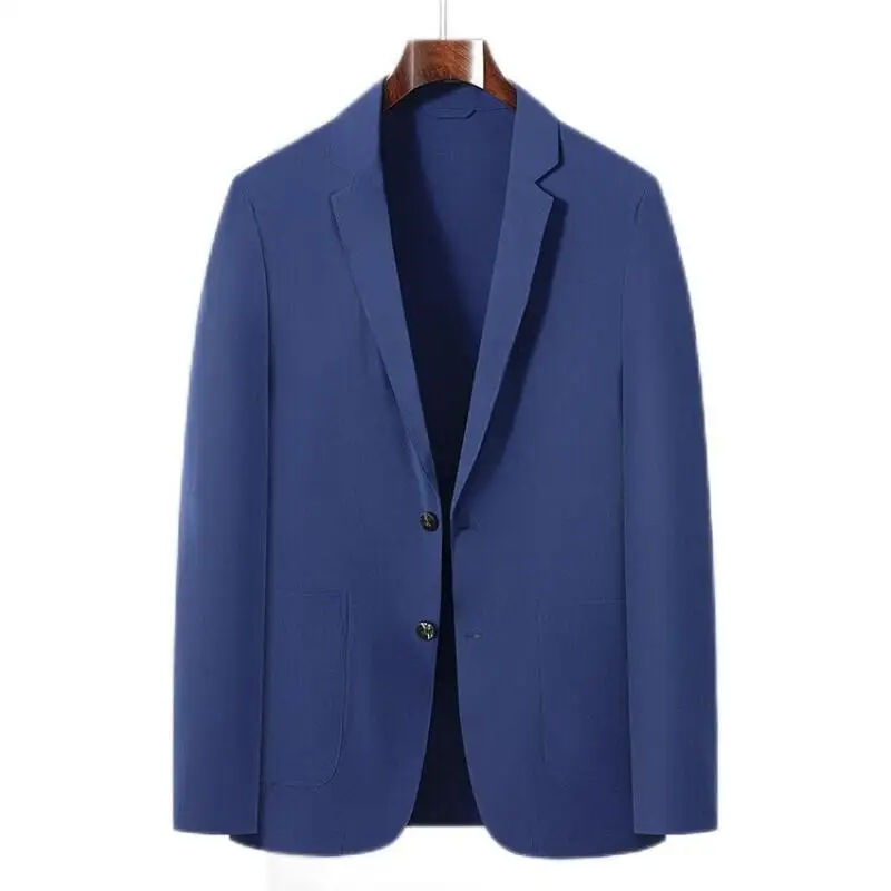 Spring Summer Casual Sunscreen Blazers Men Lightweight Solid Fashion Suit Coat Thin Male Business Single Breasted Blazer Outwear