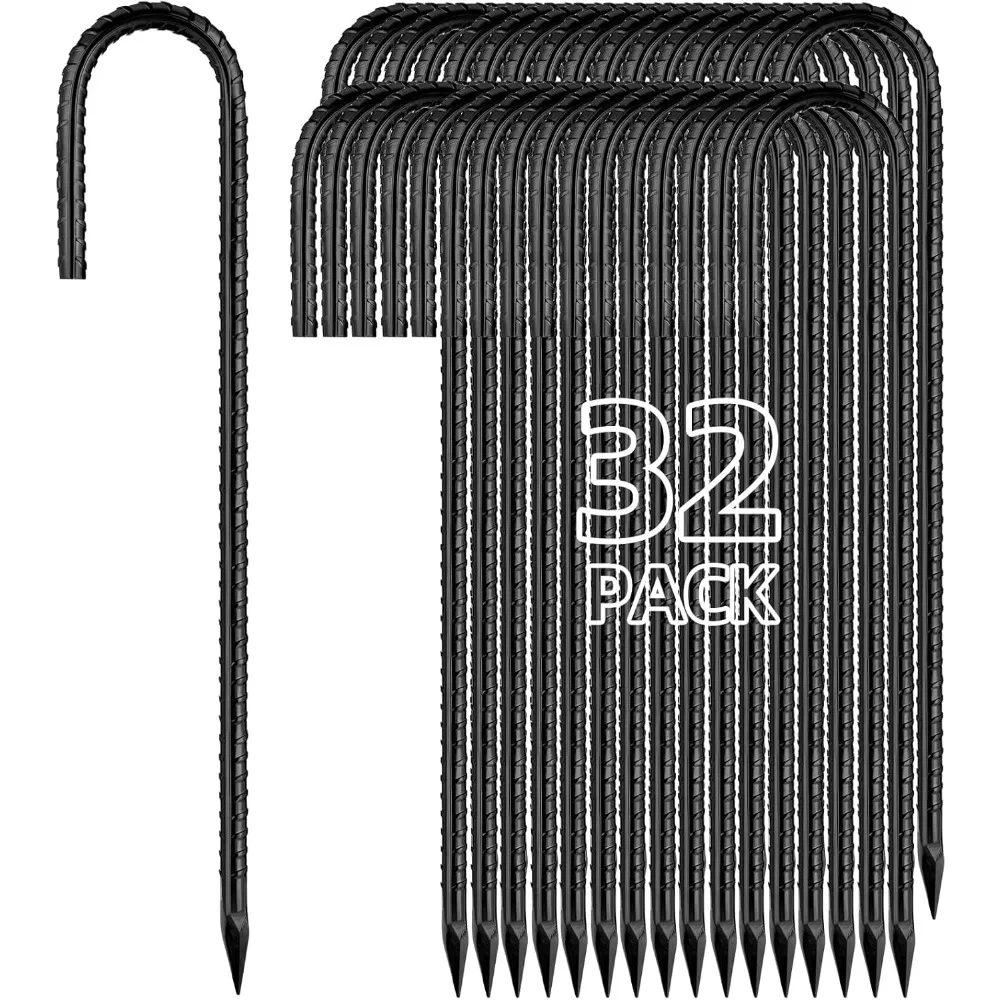 

Сверхмощные 12-дюймовые оцинкованные колья для арматуры J-образного крючка, упаковка из 32 для цепных звеньев, забора, палатки, навеса, качелей, надувные лодки на открытом воздухе