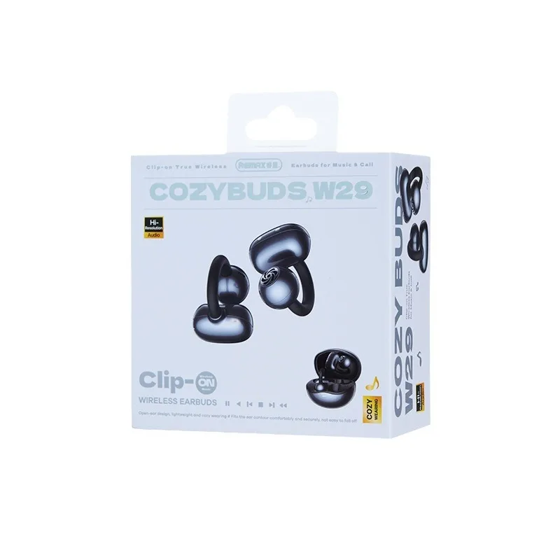 REMAX CozyBuds W29 - Auricolari Bluetooth 5.4 aperti con clip per l'orecchio - Suono HD per musica e chiamate