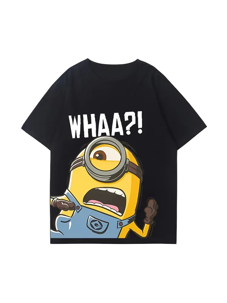

Cartoon Minions Cotton T-shirt Kids Teen Summer Funny Printed O-neck Tees Shirt Boys Girls Comfortable Short Sleeve Men Clothing