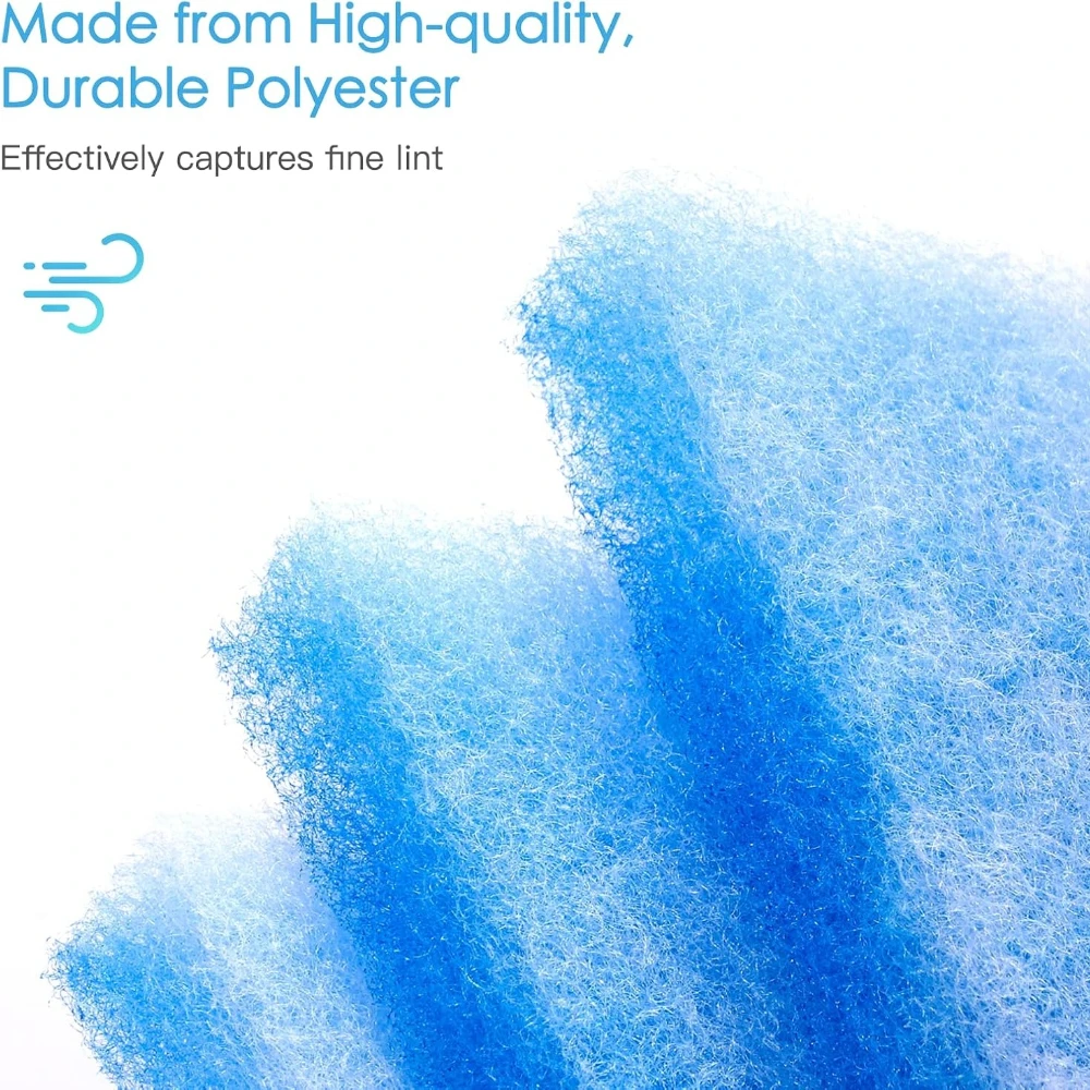 Reusable Dryer Ventilation Lint Filter Foam Sponge Sheet Universal Dryer Exhaust Lint Replacement Cotton