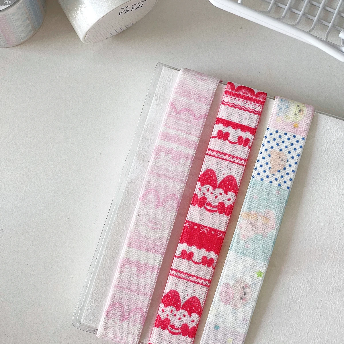 WAKAWAKA Elastic Strap for A7 M5 Cute Dot Decoration Planner Notebook Storage Accessory Kawaii INS Style Straps for Scrapbookin