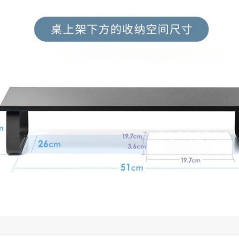 Scrivania per rack rialzato per monitor del computer MR-C3BK nera