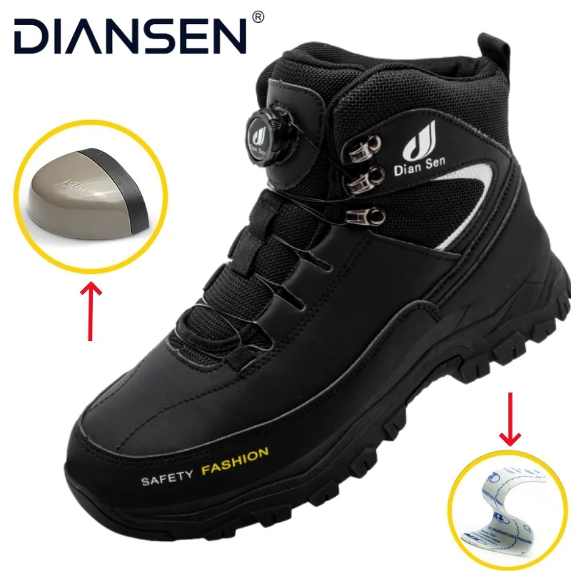 

Waterproof Retro Boots Work Shoes For Men Warehouse Wear-Resistan Leisure Comfort Vintage Style Working Non Slip Boots Men