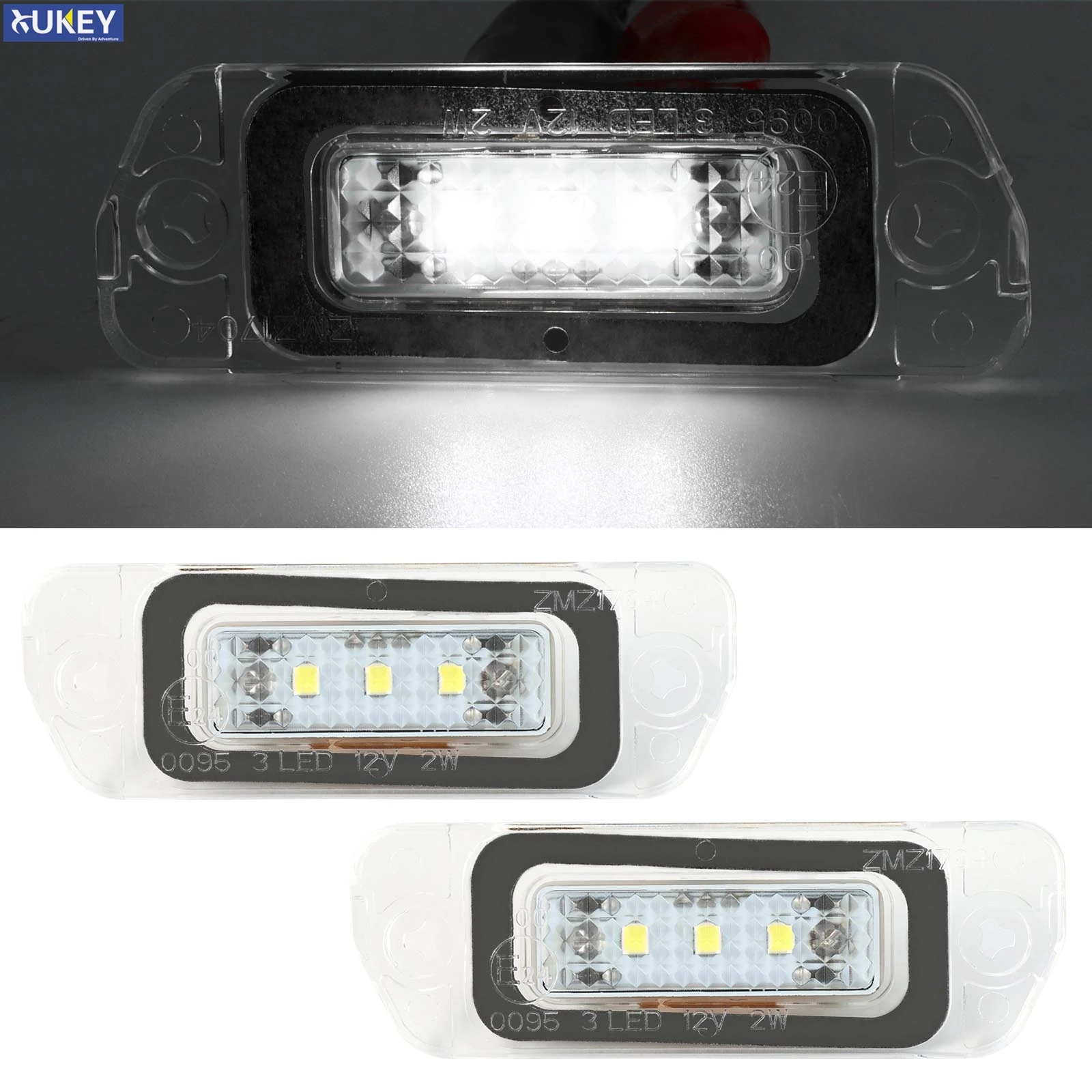 2X License Plate Lamp Light For Benz R-Class W251 280 300 500 ML-Class 300 350 500 2005-11 2007 2009 Rear Waterproof A2518200166
