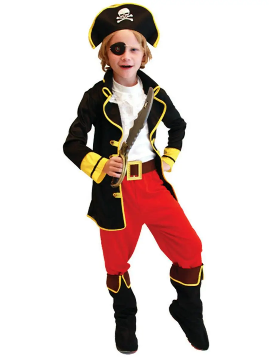 زي أداء جديد للهالوين، زي القرصان جاك الكاريبي، ملابس أداء للأطفال، أزياء مسرحية عرقية للنساء