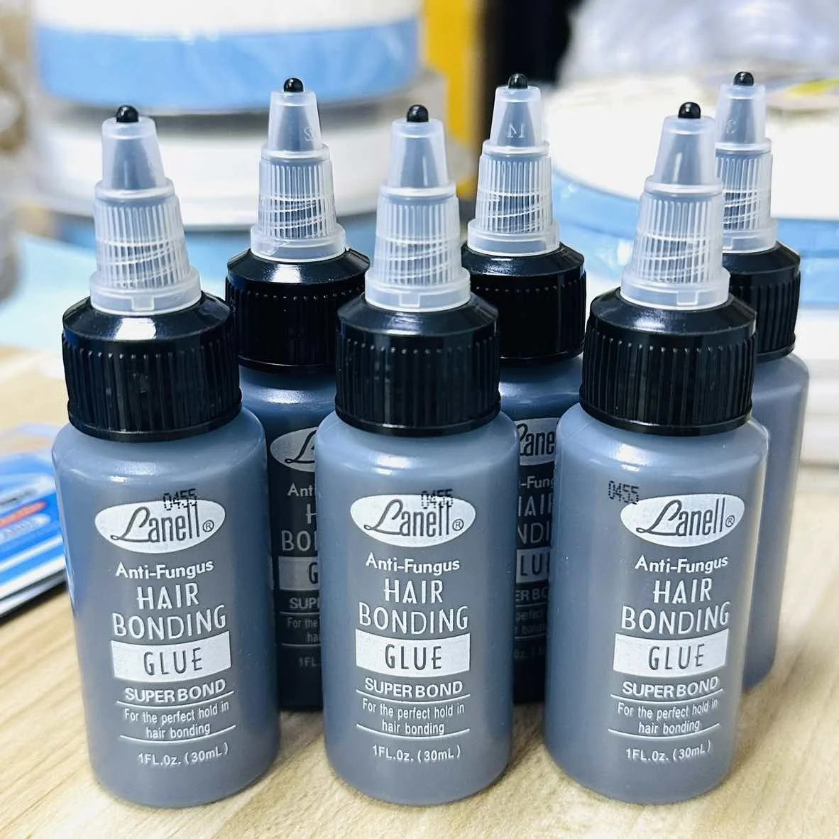 1/2/4 унции супер клей водонепроницаемый клей для склеивания волос для кружевного парика Lanell черный ткацкий клей от грибка парик клей для парика