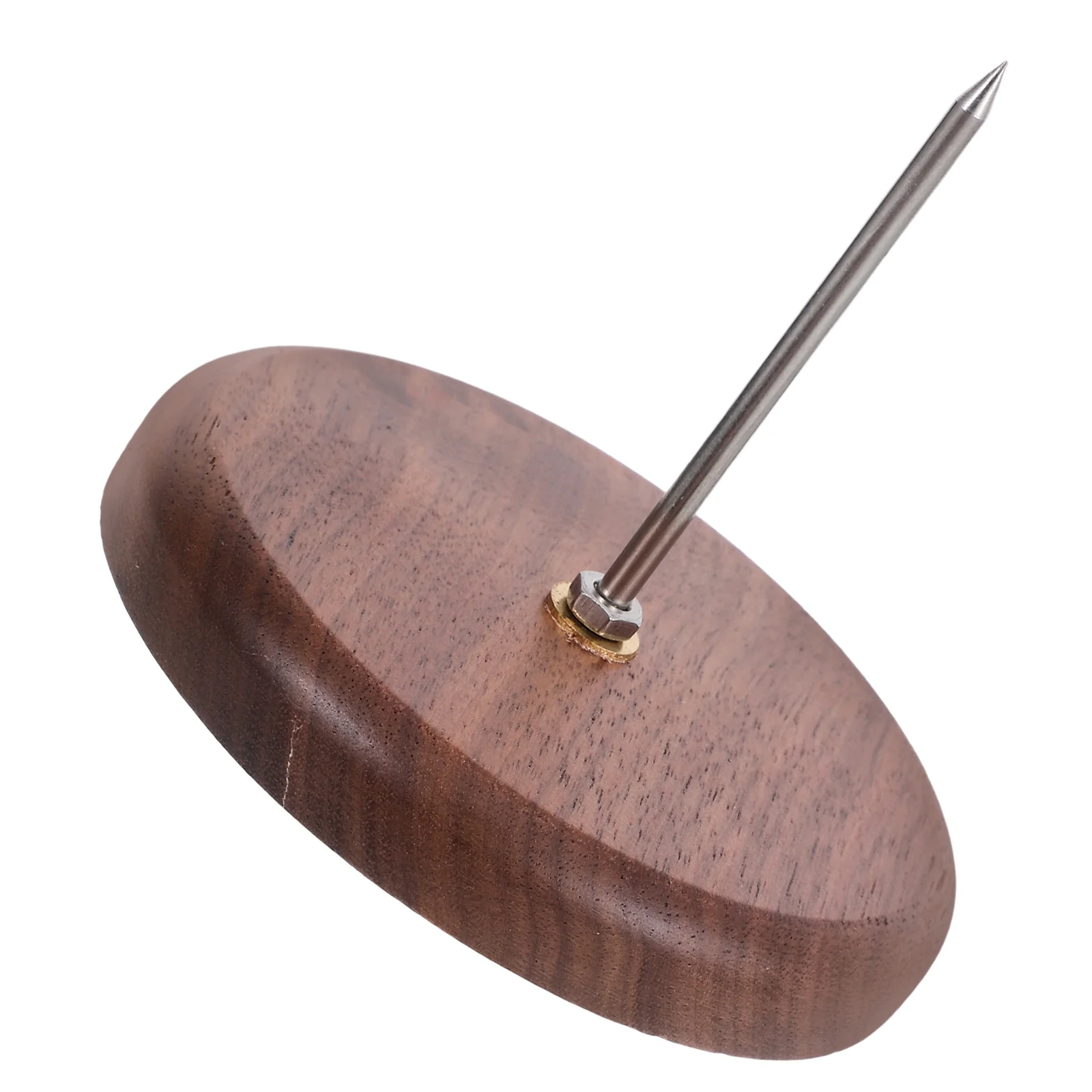 Desktop Walnut Ticket Insert Office Card Binder Currency Wooden Spindle Bill Holder