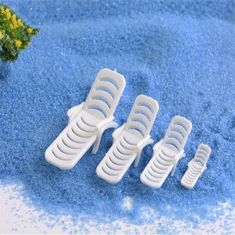 5 szt. Leżak plażowy 1:50/1:75/1:100/1:150 Dekoracja krajobrazu zewnętrznego Krzesło Model mebli do stołu z piaskiem