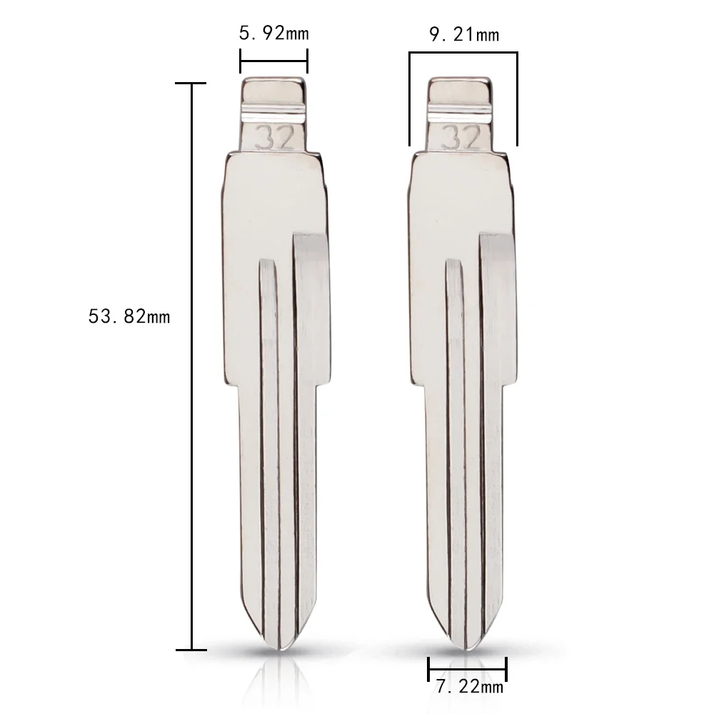 KEYYOU Nieobcięte ostrze kluczyka samochodowego do kluczyka samochodowego DADI FODAY nr 32 BLANK BRASS