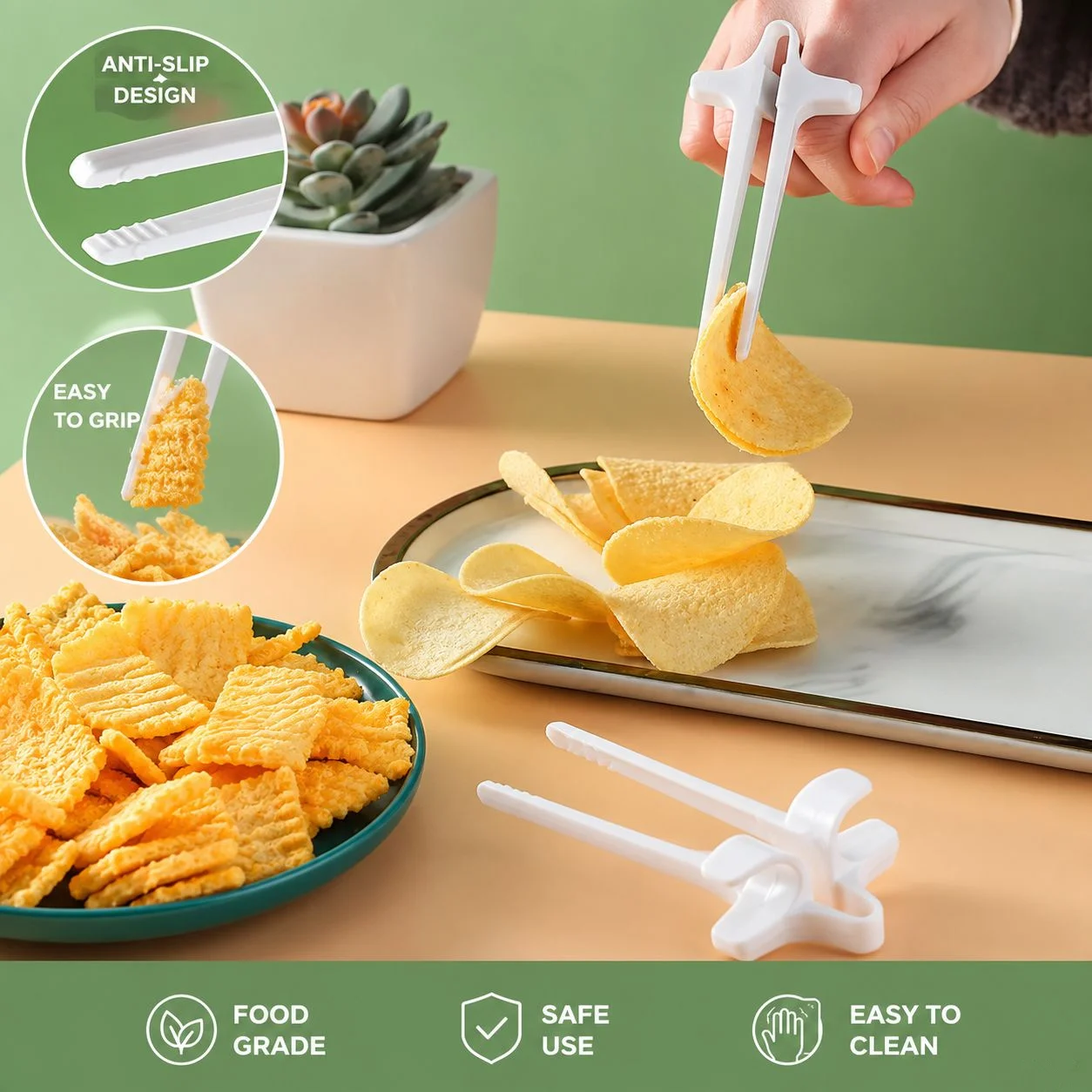 Finger chopsticks, snack clips, plastic chopsticks, snack clips, finger pliers, lazy hand tools, auxiliary finger tools