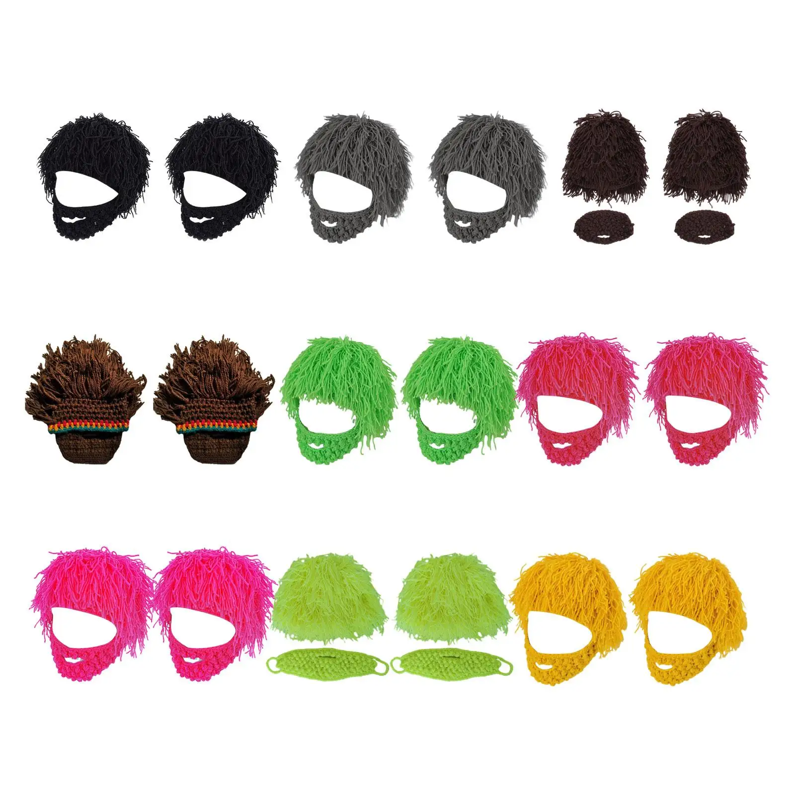 Knitted Hat Beard Hat Dress up Prop Windproof Warm Hat Men Women Cap Warm Knitted Beanie for Riding Cycling Snowboarding