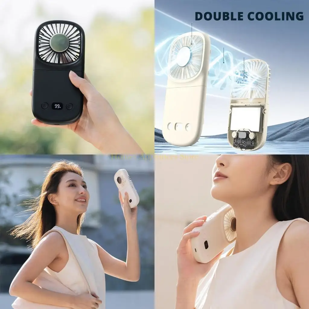 

D0AB Multifuntional Handheld Fean Эффективный вентилятор охлаждения 1200 мАч.