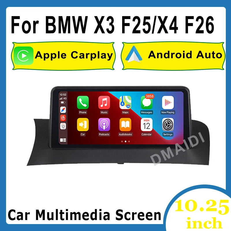 

10.25 Inch Car Multimedia Wireless CarPlay Android Auto For BMW X3 F25 X4 F26 CIC NBT Video Head Unit