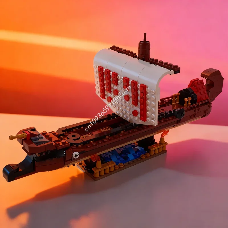 425 pièces MOC créateur de navire de guerre grec modèle expert blocs de construction Architecture assembler bricolage idée créative cadeau de noël jouets enfants