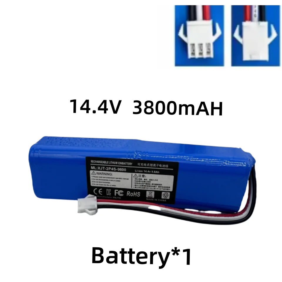 2025 100% Original For XiaoMi Viomi S9 Lydsto R1 Roidmi Eve Plus 14.4V lithium battery 2P4S 4800mAh 6800mAh 9800mAh 12800mAh