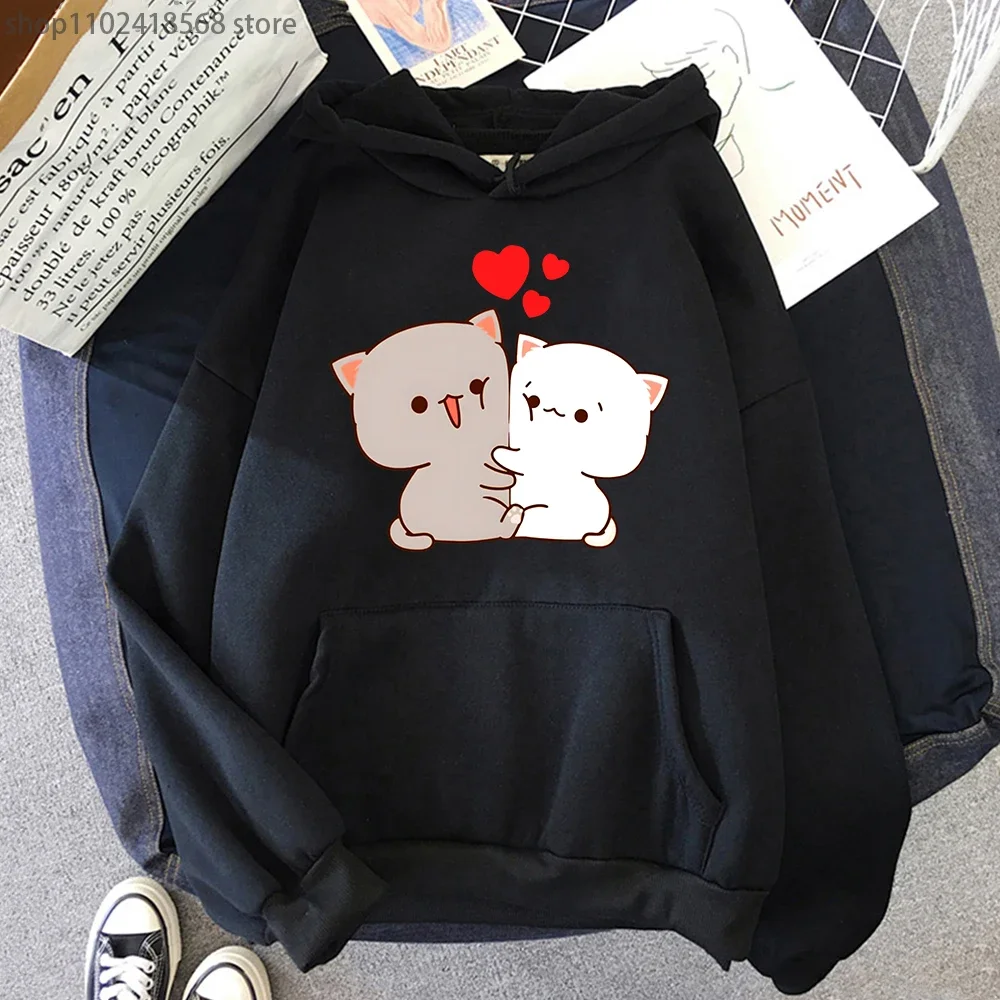 

Cute Peach Cat Hoodie Funny Graphic Sweatshirt for Women/Men Goma Mochi Cats Kawaii Cartoon Clothes Fashion Sudaderas Y2k Hooded