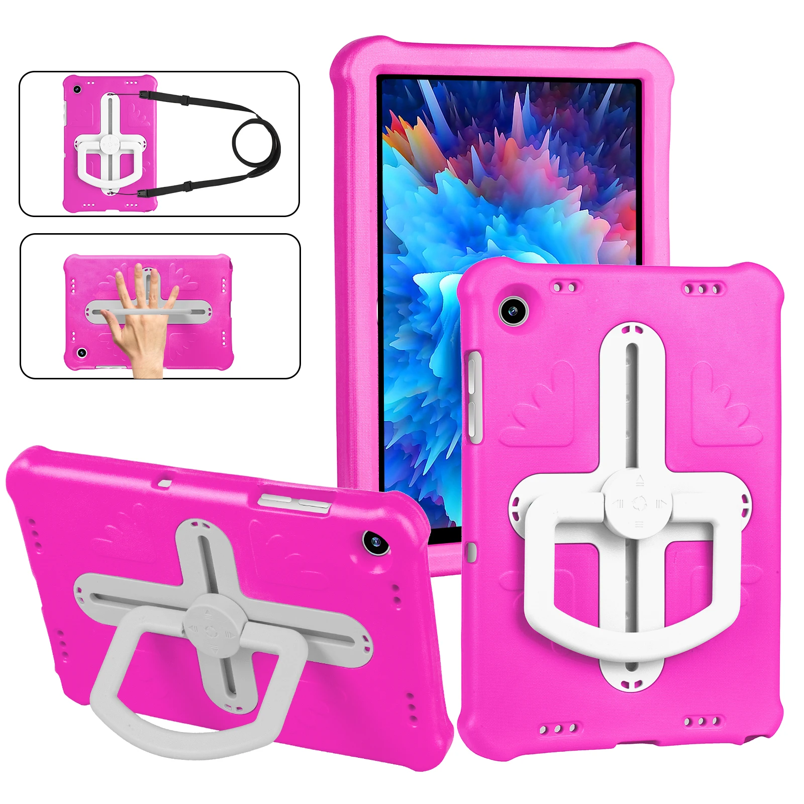 

Case For Samsung Galaxy Tab A9 Plus 11inch X210 X216 X218 2023 Tablet Cover For A9 8.7 X110 X115 Kid Capa Handle Strap