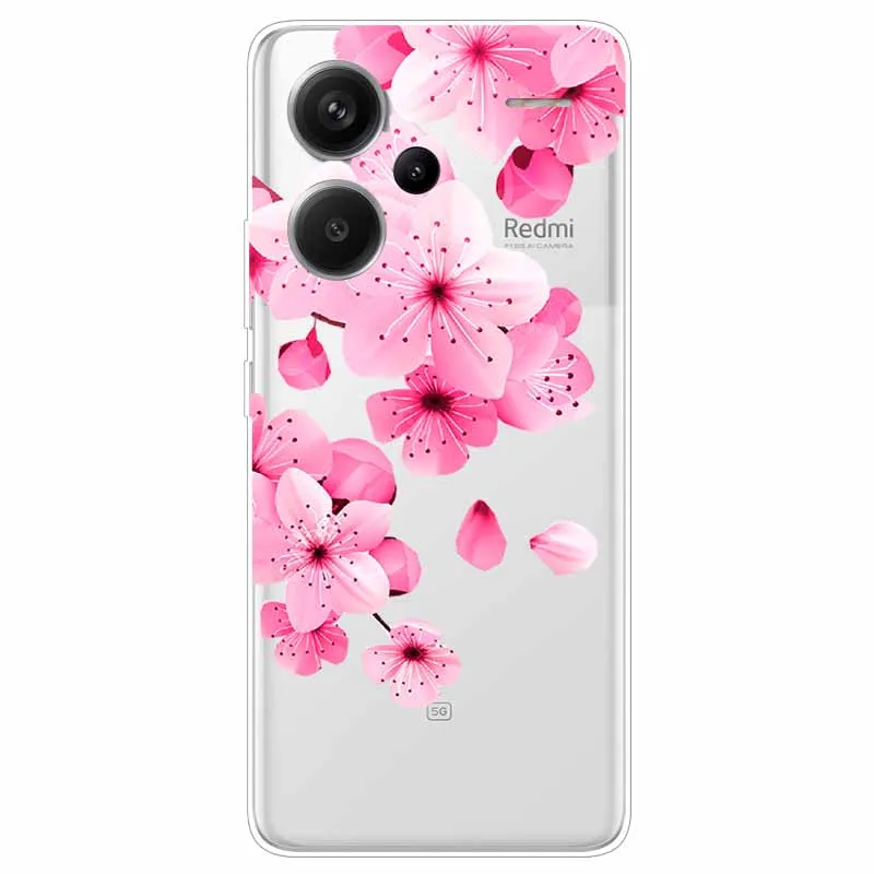 Dla Xiaomi Redmi Note 13 Pro Plus Etui Transparent Cute Soft Silicone TPU Coque dla Redmi Note 13 Pro+ 5G Pokrowiec na telefon Clear Capa