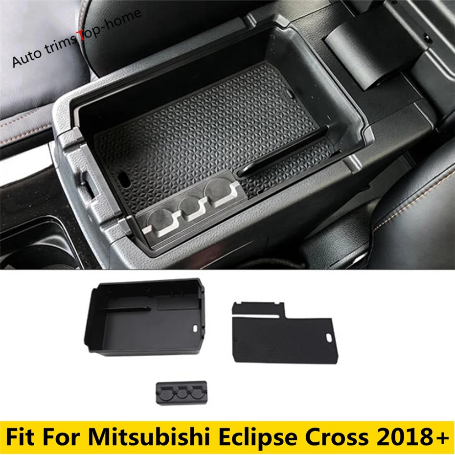 Car Center Console Armrest Storage Box Cover For Mitsubishi Eclipse Cross 2018 - 2022 Central Storage Organizer Tray Accessories