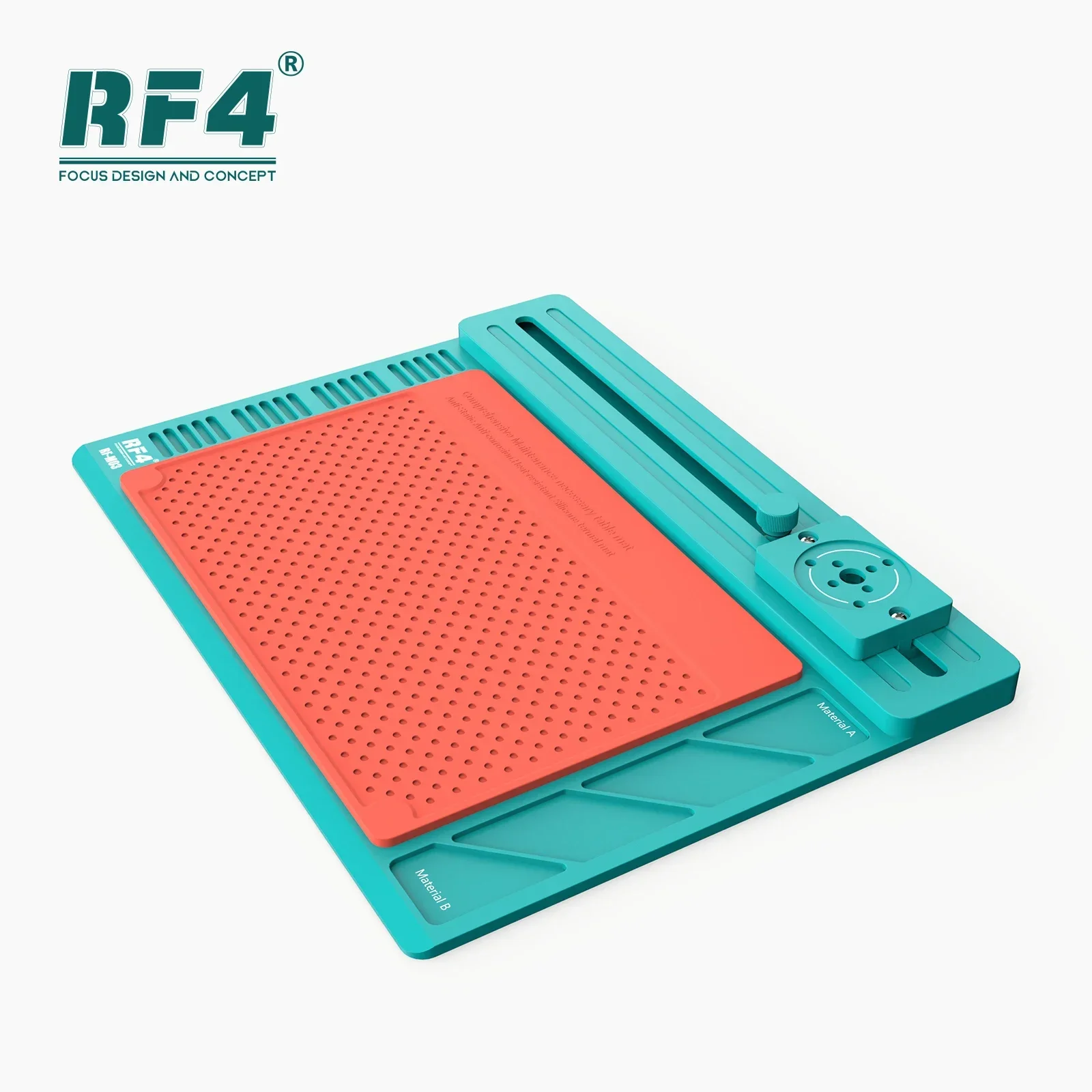 RF4-MO3 330*250MM Aluminum Alloy Base Sliding Repair Easy Work Electronic Maintenance Pedestal Suitable Stereo Zoom Microscop