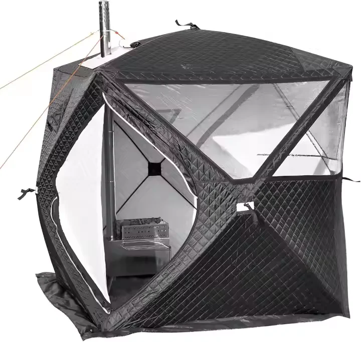 Outdoor Ice Fishing Tent Folding Portable Winter Insulated Camping Hiking Octagonal 2-3 Person