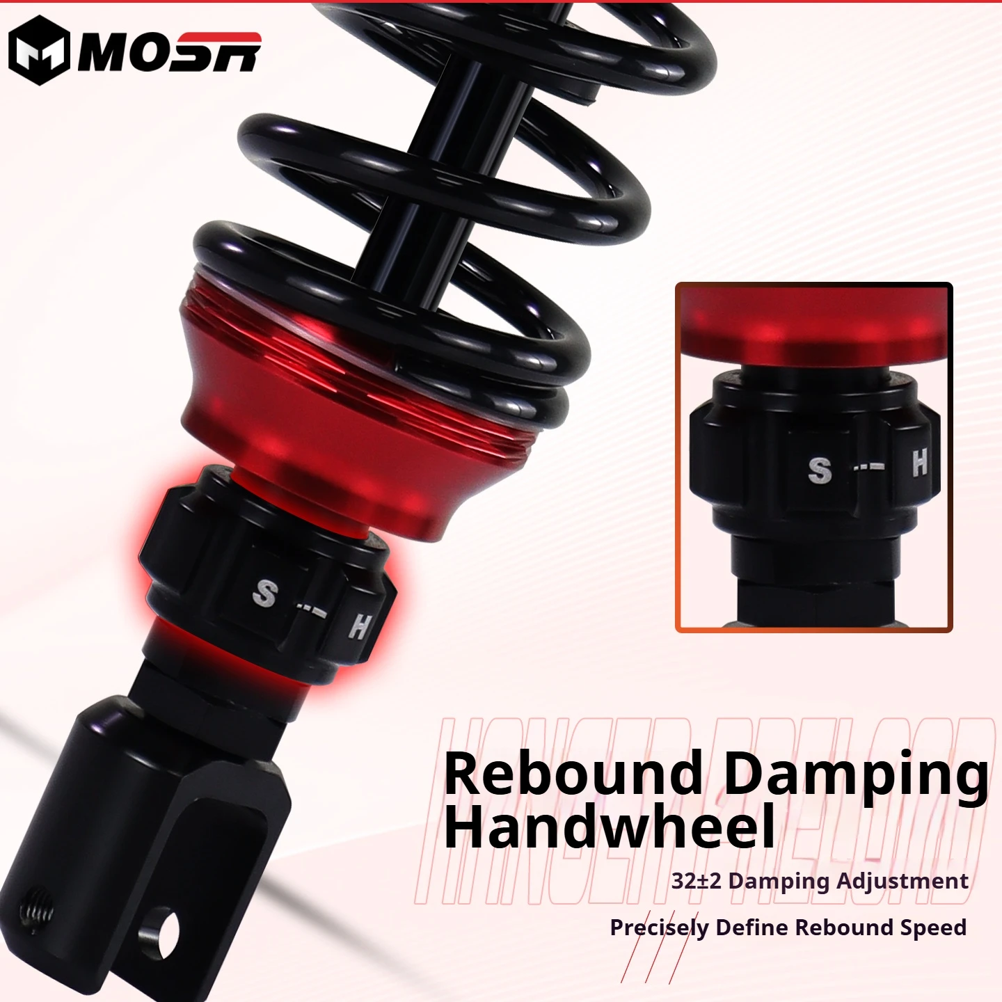 MOSR FOR VOGE SR3 SR4max Rear Shock Absorber 420mm 440mm Dual Adjustable Preload Rebound Suspension Parts