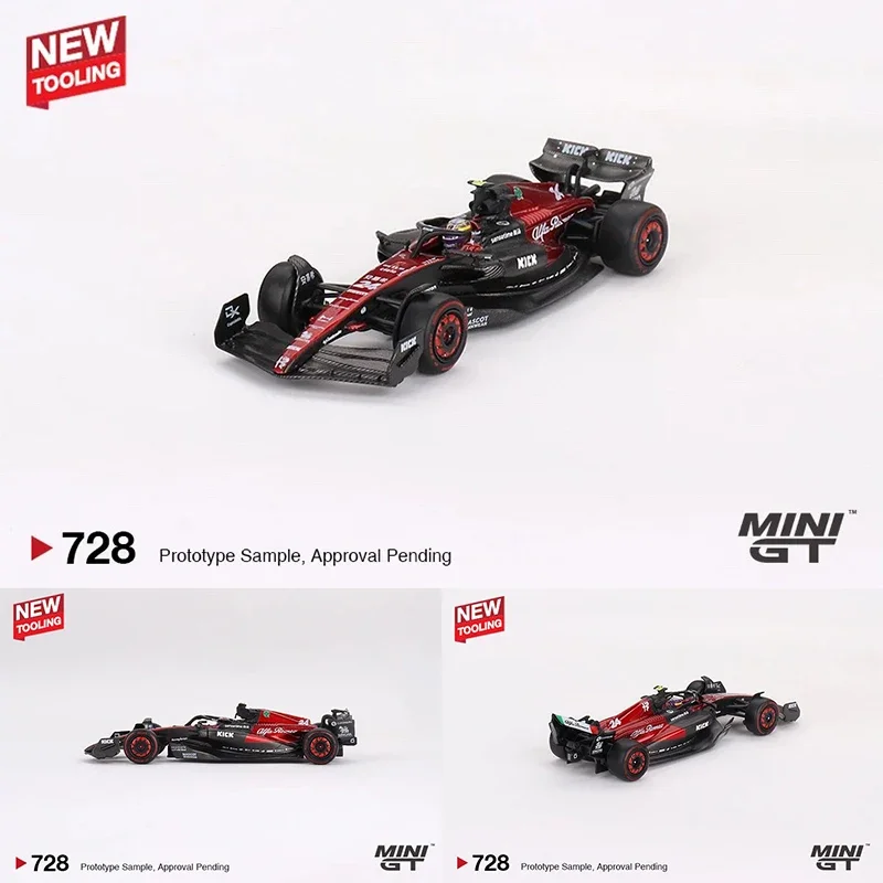 MINIGT 728 1:64 Alfa C43 #24 2023 F1 Australia Diecast Diorama Model Collection Miniature Toys