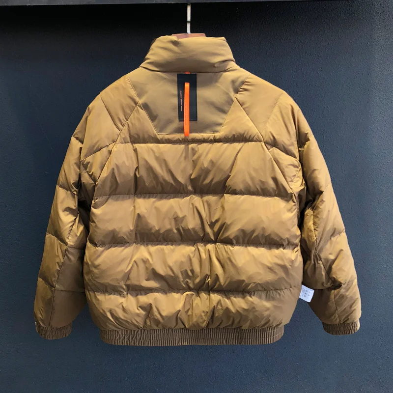 2025 new stand up collar workwear style down jacket men's warm jacket winter fashion versatile trend high-end outdoor clothing