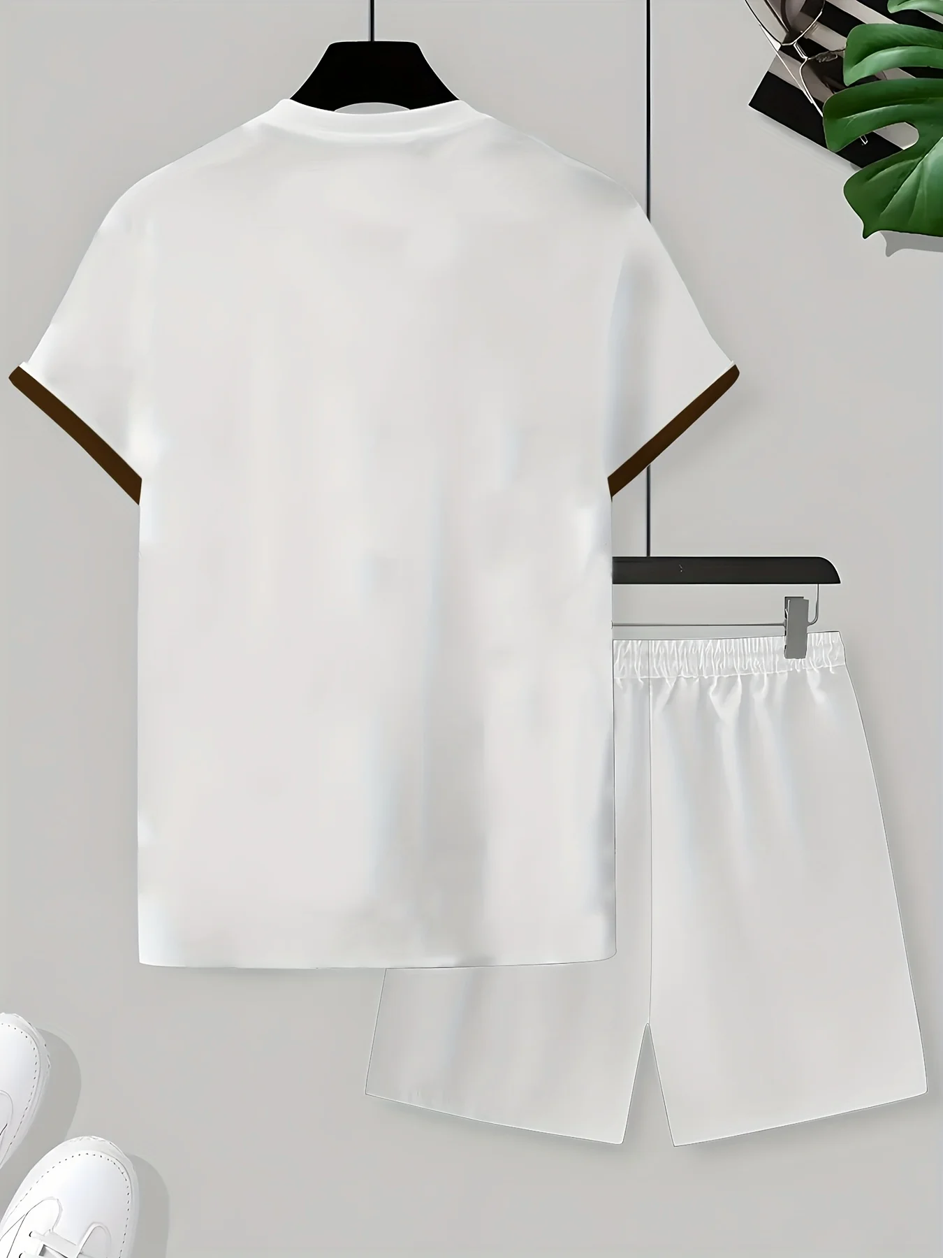2025 Summer New Men's Pure Cotton Suit Features Casual Fashionable Breathable and Lightweight Outdoor Men's Wear
