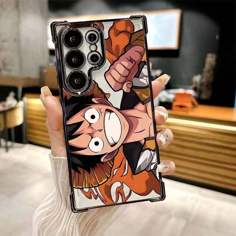 O-ONE P-PIECE-E Anime Handyhülle für Samsung S26 S25 Edge S24 S23 S22 S21 S20 FE Ultra Plus Lite, Galvanisierte Sturzsichere Schutzhülle – Detail 9