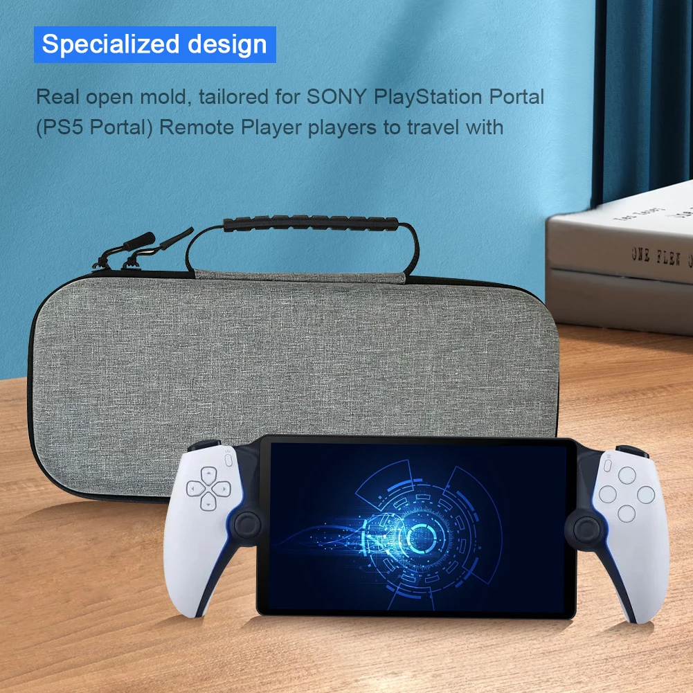 

Жесткий противоударный портативный чехол-сумка из EVA с защитой от царапин и сетчатым карманом для PlayStation Portal