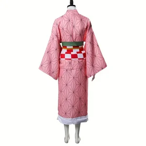 Demon Slayer Kamada Nezuko Tùy chỉnh cho trẻ em và trẻ em, anime Nhật Bản, bữa tiệc lễ hội, đồng phục người lớn, cô gái, trang phục Halloween 12 Demon phụ nữ giả tưởng bán hàng chính - №5