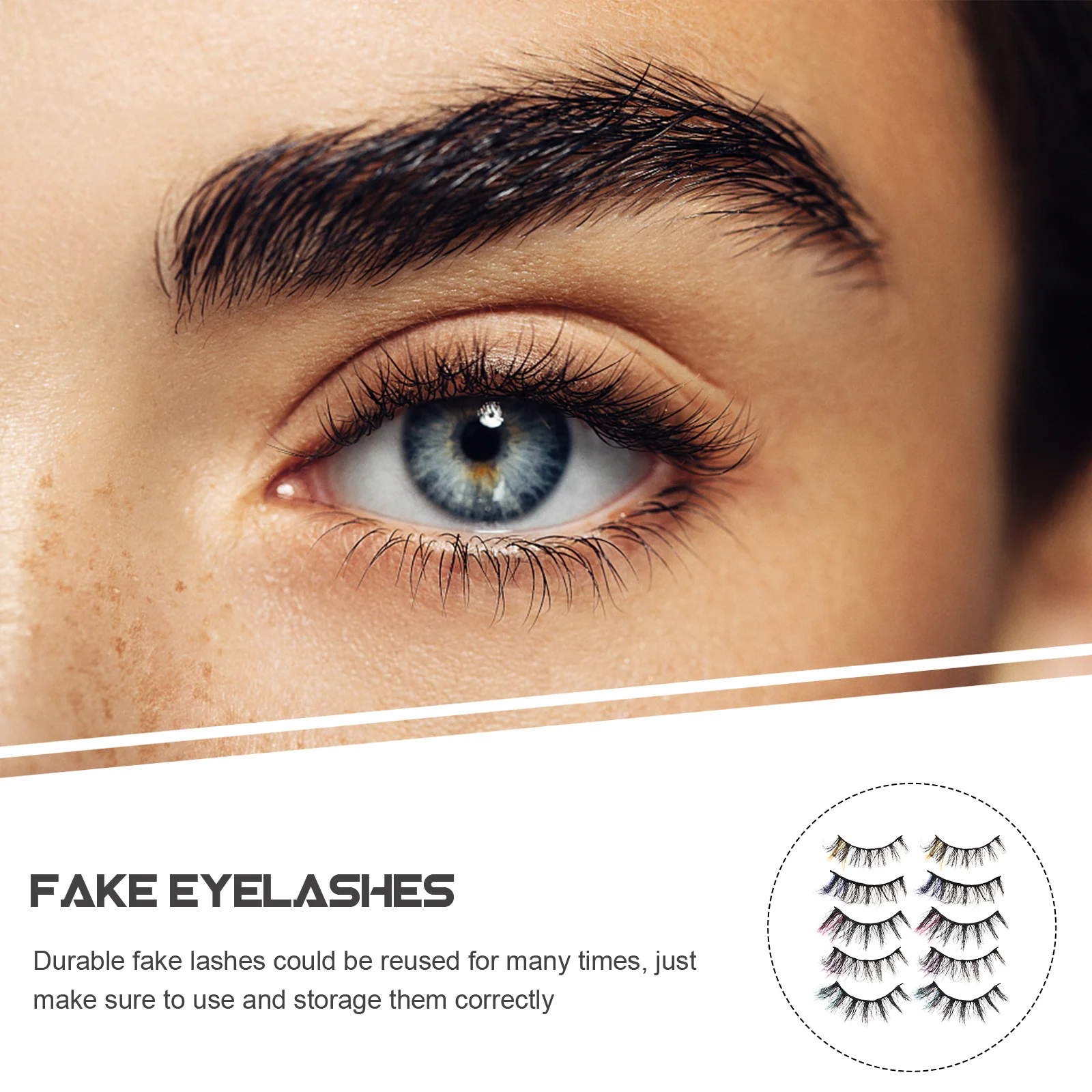 

Beavorty 5 Pairs False Eyelashes Bulk Strip Lashes for Women Makeup Eye Supplies