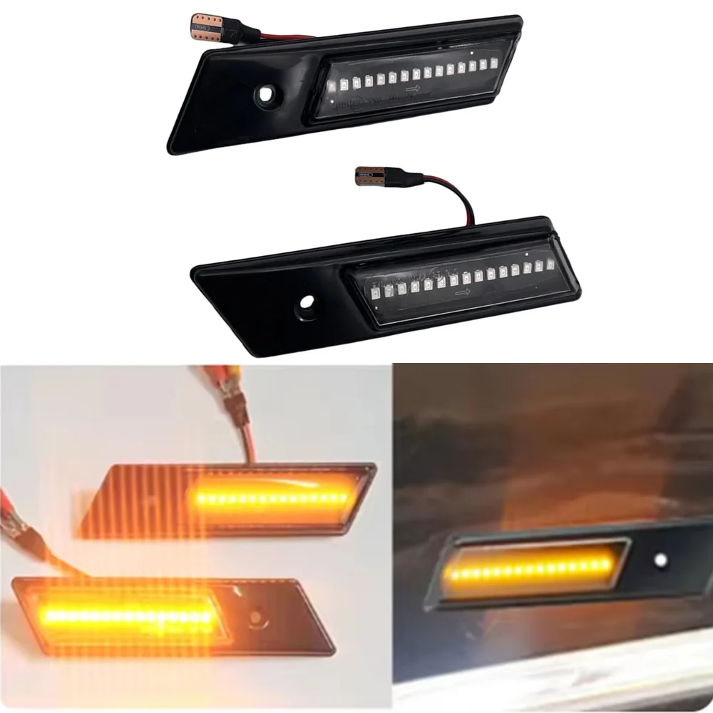 

NEW LED Dynamic Side Marker Turn Signal Light Sequential Blinker Light For BMW 3 Series E36 1990–1996 5 Series E34 1988–1995