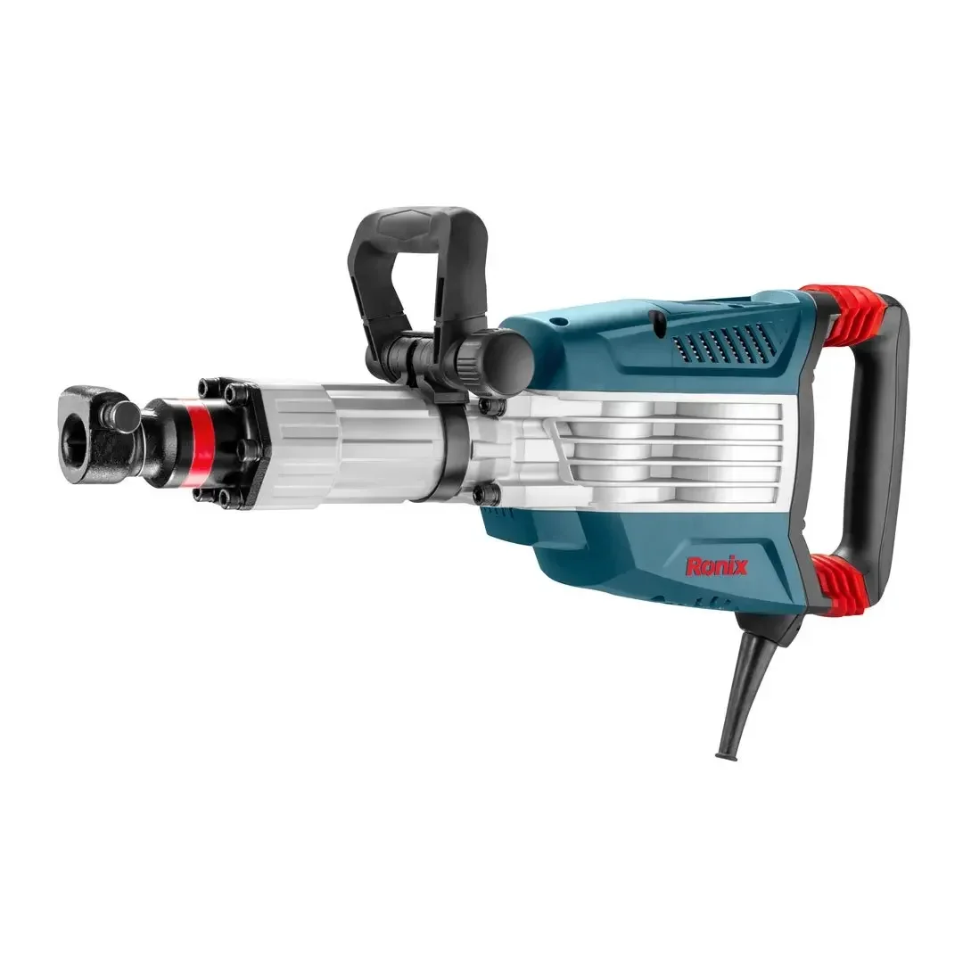 1750W Ronix in stock 2802 High power Heavy Duty Electric Demolition Hammer Drill Machine with Spare Parts