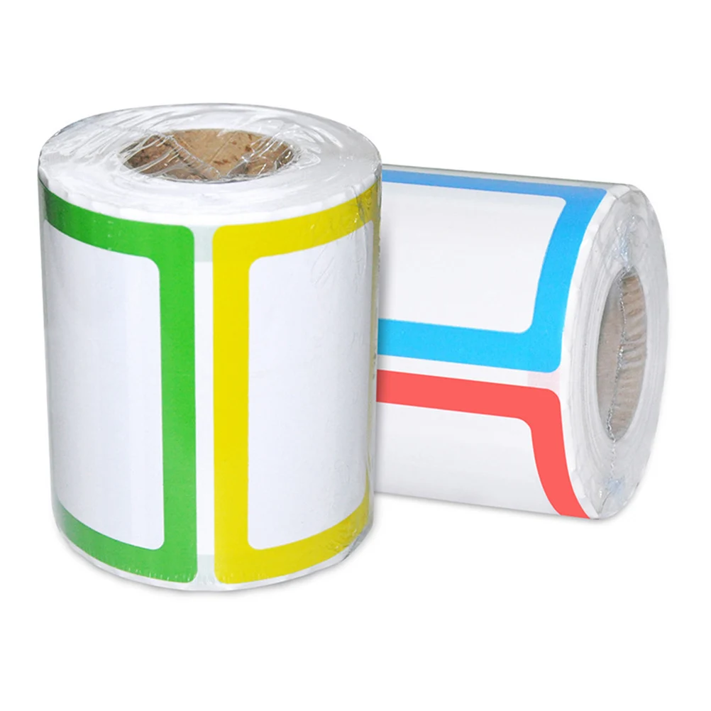 

600pcs Colorful Self-Adhesive Labels For Name Tags Price Stickers Handwriting Barcode Paper Office School Organization Folder
