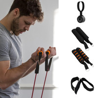 Pull Rope Exercise Resistance Bands Handle D-Ring Ankle Anchor Strap Home Gym Stretching Exercise Set Fitness Accessories