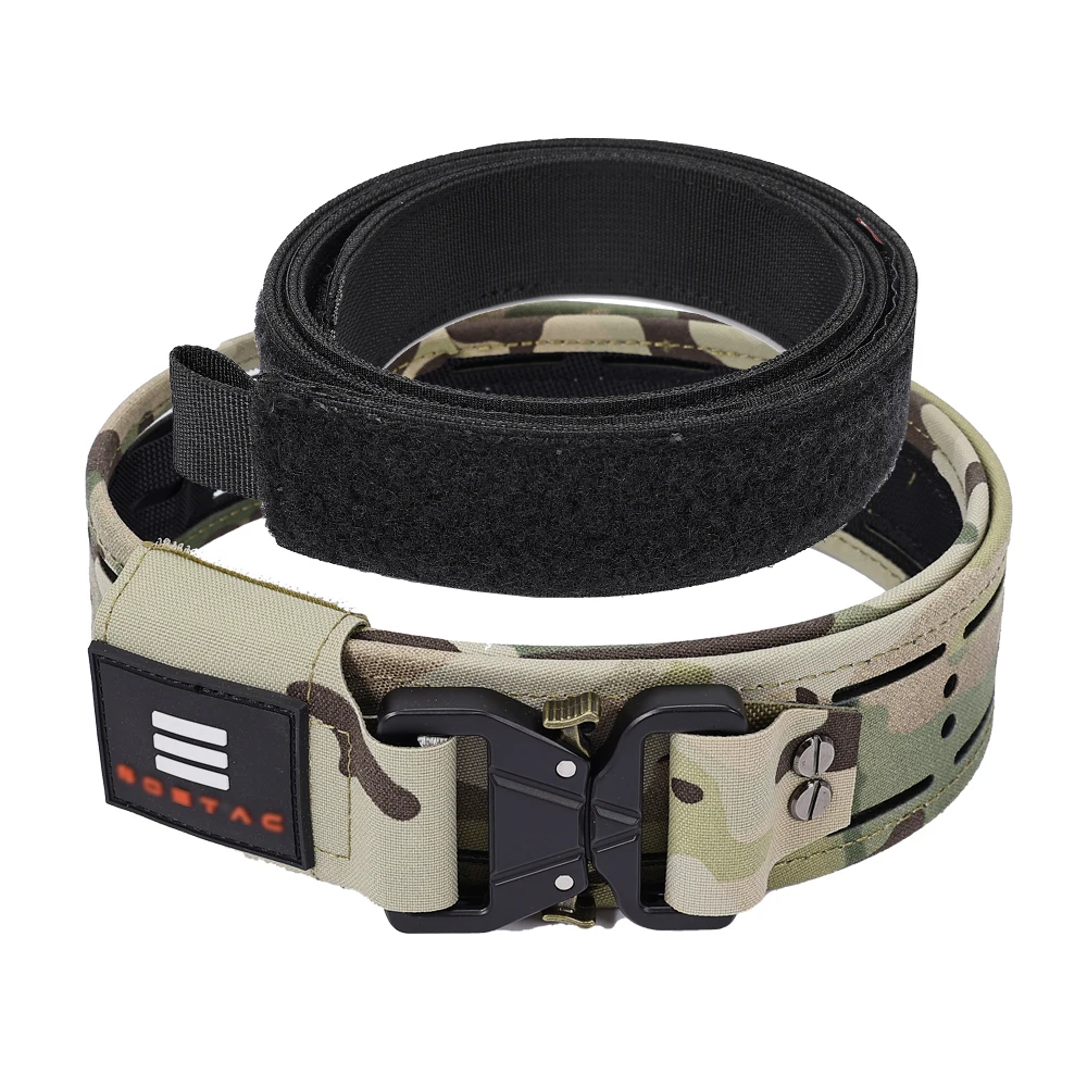 SINAIRSOFT Tactical Belt Quick Release Metal Buckle Laser MOLLE Mens Multi-camo Belts Hunting clothing Accessories