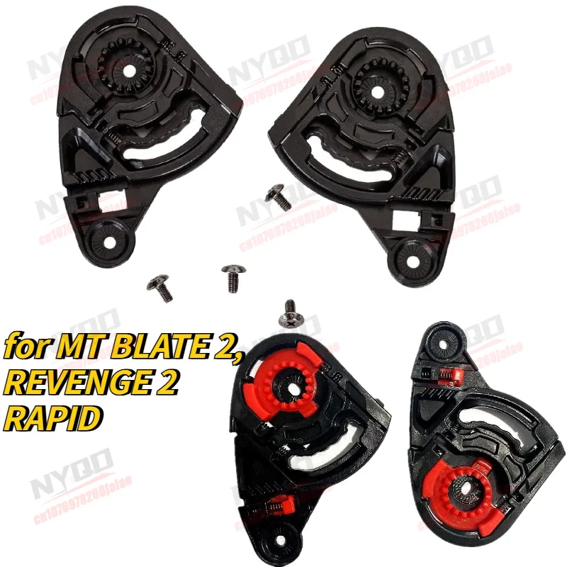 Par de Bases para Viseira de Sol de Capacete de Moto, Compatível com MT BLADE 2 REVENGE 2 TARGO RAPIDE, Peças de Reposição