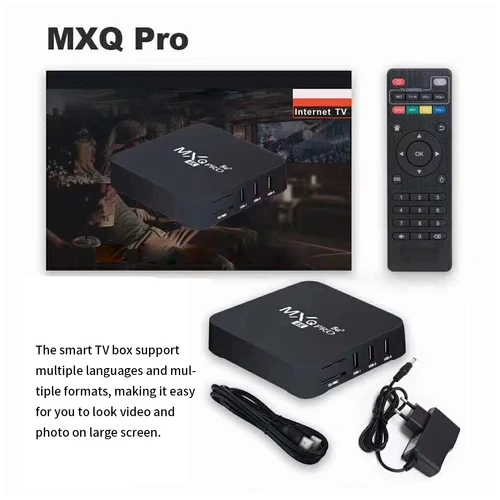 Imagen 2 del producto Smart TV Box 4K WiFi, decodificador inalámbrico con control remoto, accesorio de TV de repuesto para Android, enchufe AU/enchufe EU/enchufe UK/enchufe US