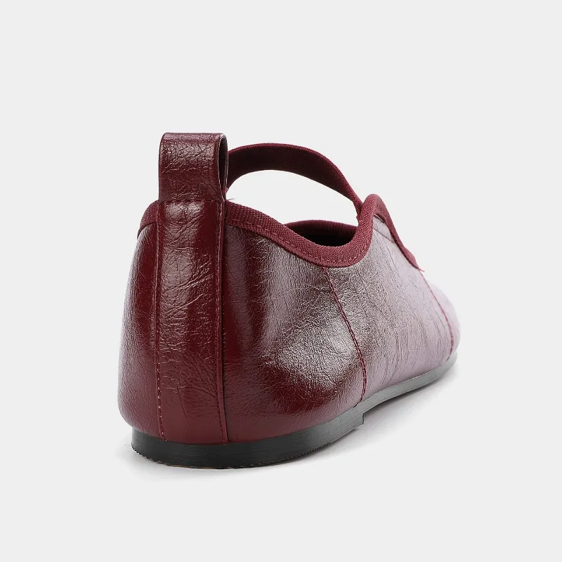 العلامة التجارية جولة تو ماري جين أحذية النساء الراحة الضحلة حذاء كاجوال الأحذية النسائية البغال موجزة أنيقة الباليه الشقق السيدات