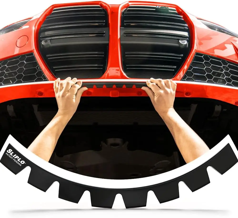 8-Pack Universal Front Bumper Guard for Lowered Cars, Carbon Fiber Splitters & Aftermarket Lips