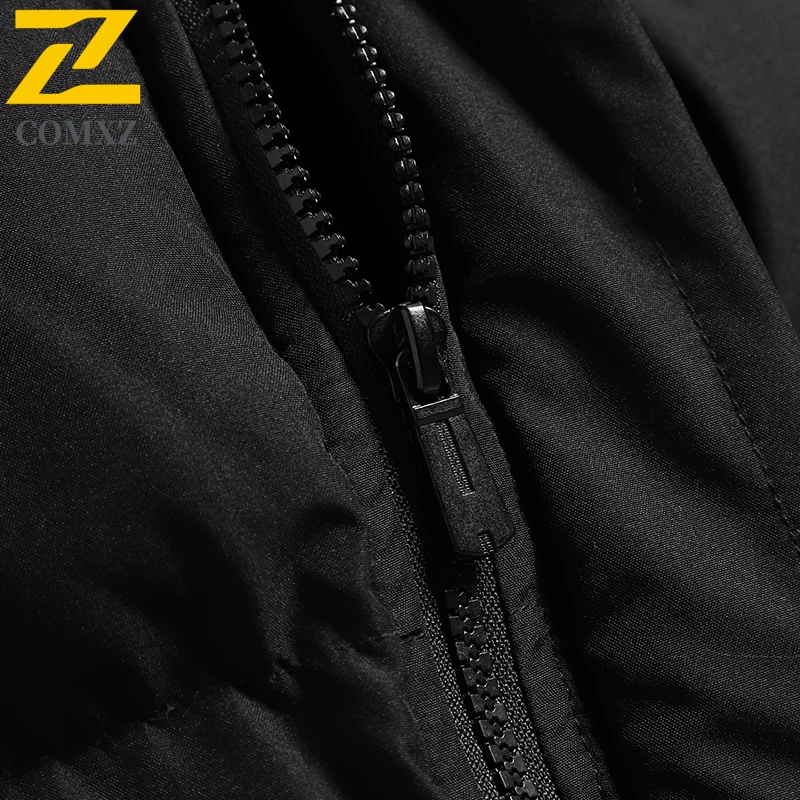 COMXZ New Men Winter Cotton Coat 2025 Classic Short Stand Collar Thickened Padding Coat Korean Style Trendy Handsome Winter Wear