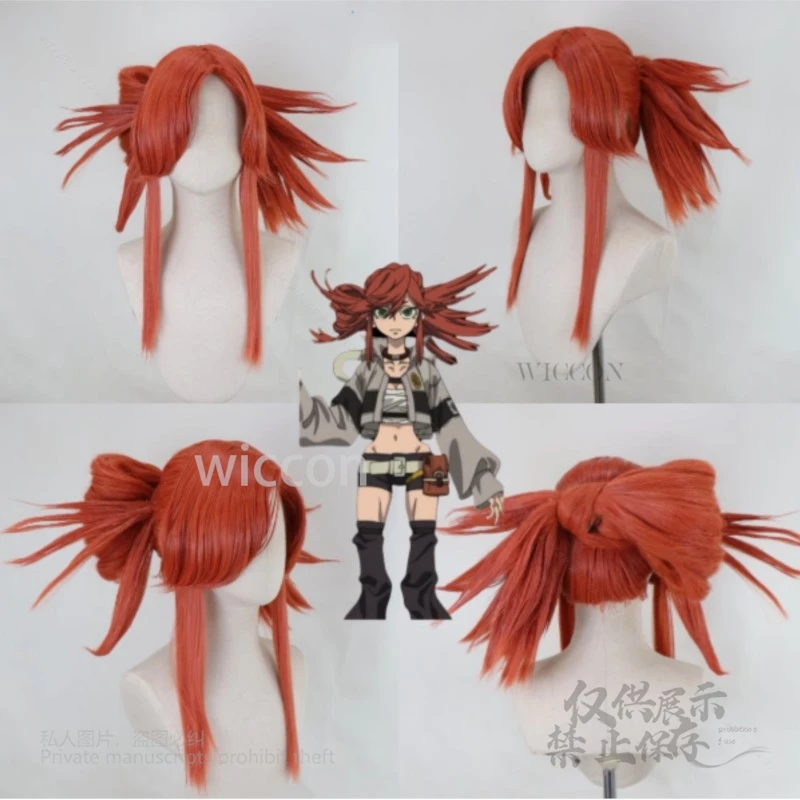 Riyo Reaper Heat Resistant Synthetic Hair Anime Akuta Cleaners Cosplay Gachiakuta Orange Wigs Female Halloween Carnival Party