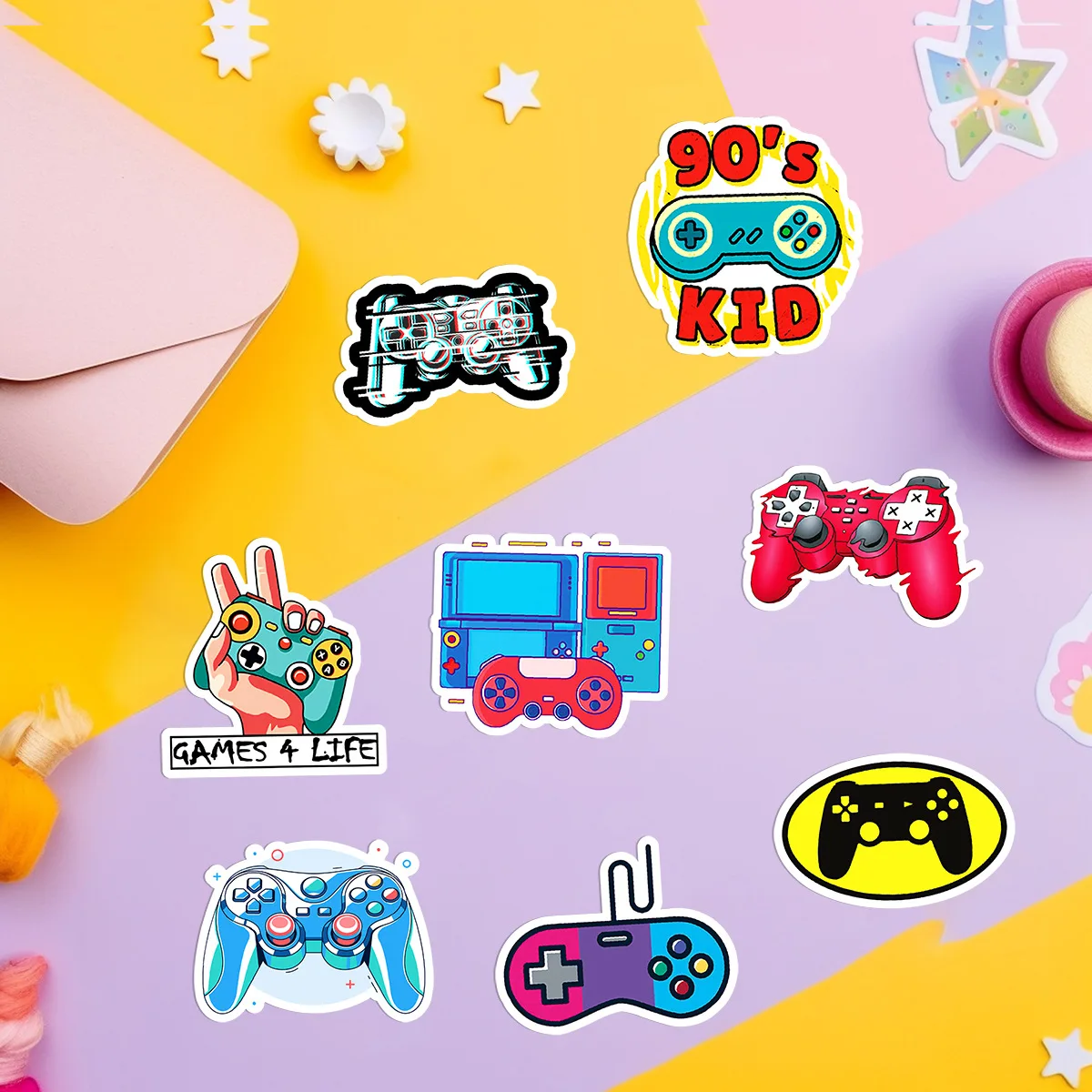 

10/30/50Pcs Game Console Graffiti Decorative Stickers DIY Guitar Phone Laptop Suitcase Water Cup Skateboard Waterproof Stickers