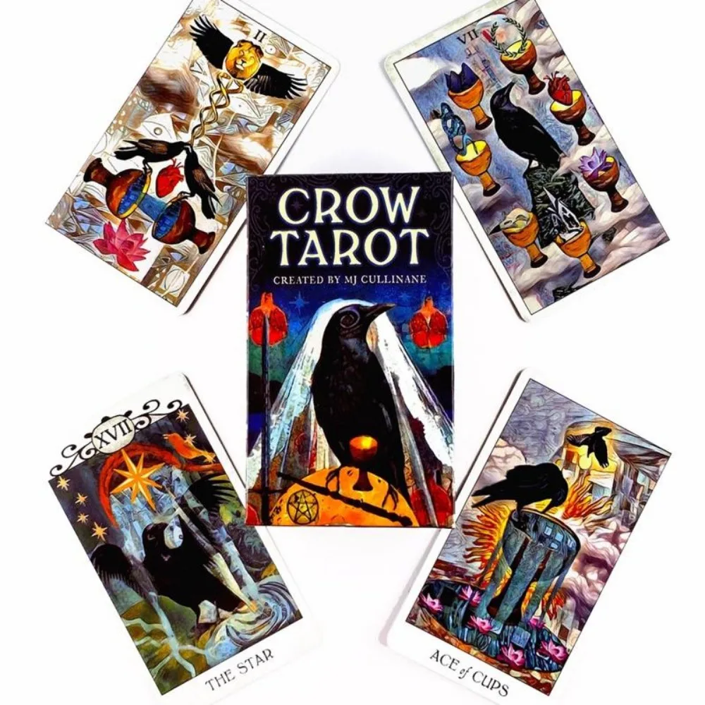 10.3*6cm Crow Tarot Deck Leisure Party Table Game Fortune-telling Prophecy Oracle Cards