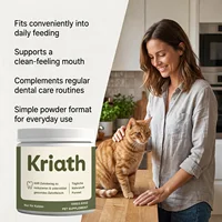 100g Kriath Cat Dental Care Nutritional Powder Daily Teeth Care Freshens Breath Easy to Mix Into Food Simple Nutrition Powder 3
