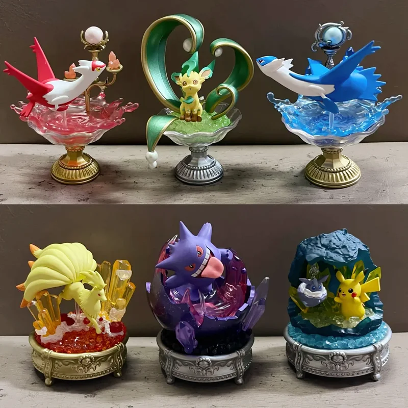 

Re-Ment подлинный Pokemon загадочный чудо сверкающих драгоценных камней миниатюрная модель сцены модная коллекция игрушек экшн-модель подарки